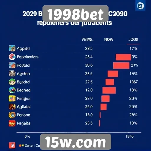 Estatísticas de jogos populares no 1998bet
